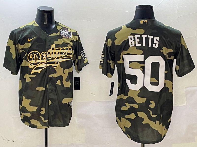 Men Los Angeles Dodgers #50 Betts Camo Joint Name 2025 Nike MLB Jersey style 5->los angeles dodgers->MLB Jersey
